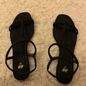 Pair of brand new black h&m sandals